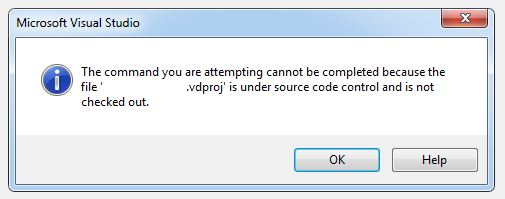 VS2010 vdproj checked in