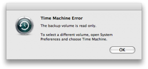 Time Machine Error